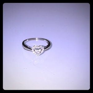 Kay heart promise ring- white gold and diamond